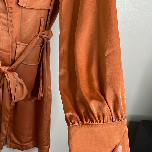 Strut & Bolt The Risky Business Dress Satin Polyester Copper Size Large NWT - Picture 9 of 17